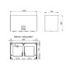 Double toilet roll holder in landscape format, white