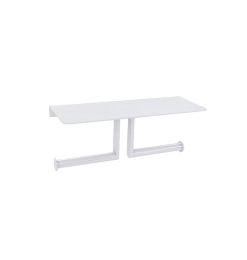 Porte-rouleau double blanc