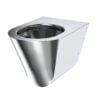 Wall-hung WC in stainless steel
