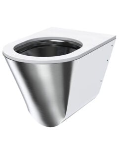 Wandhängendes WC aus Edelstahl