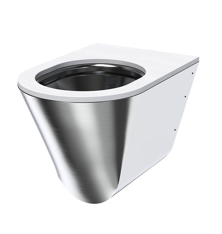 WC suspendu en acier inoxydable