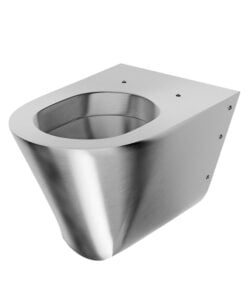 Wall-hung WC in stainless steel