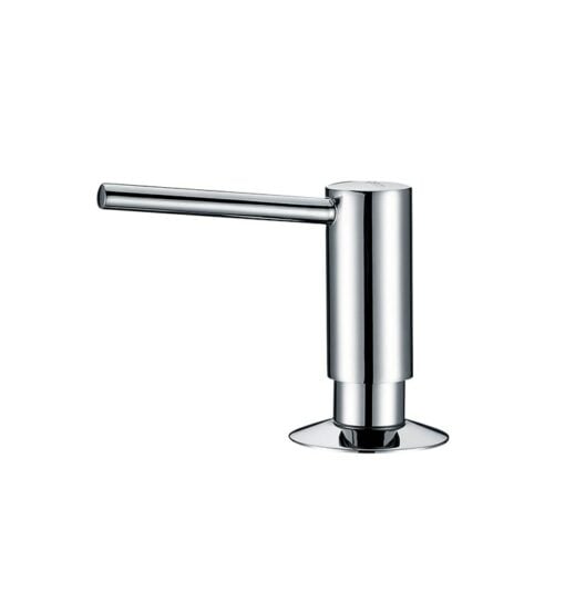 Soap dispenser product image chrome-plated