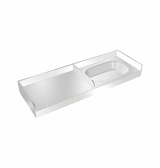 Baby bath with changing station, Mineralcast