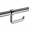 Chrome-plated toilet roll holder for folding support handle